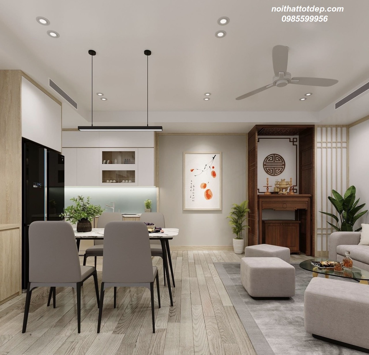 Thiết kế thi công nội thất căn hộ The Emerald CT8 Mỹ Đình